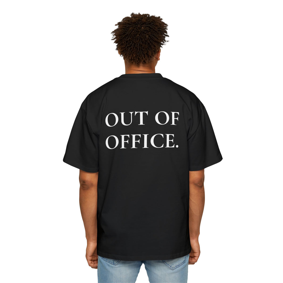 Out of Office T恤 — 男士廓形印花上衣
