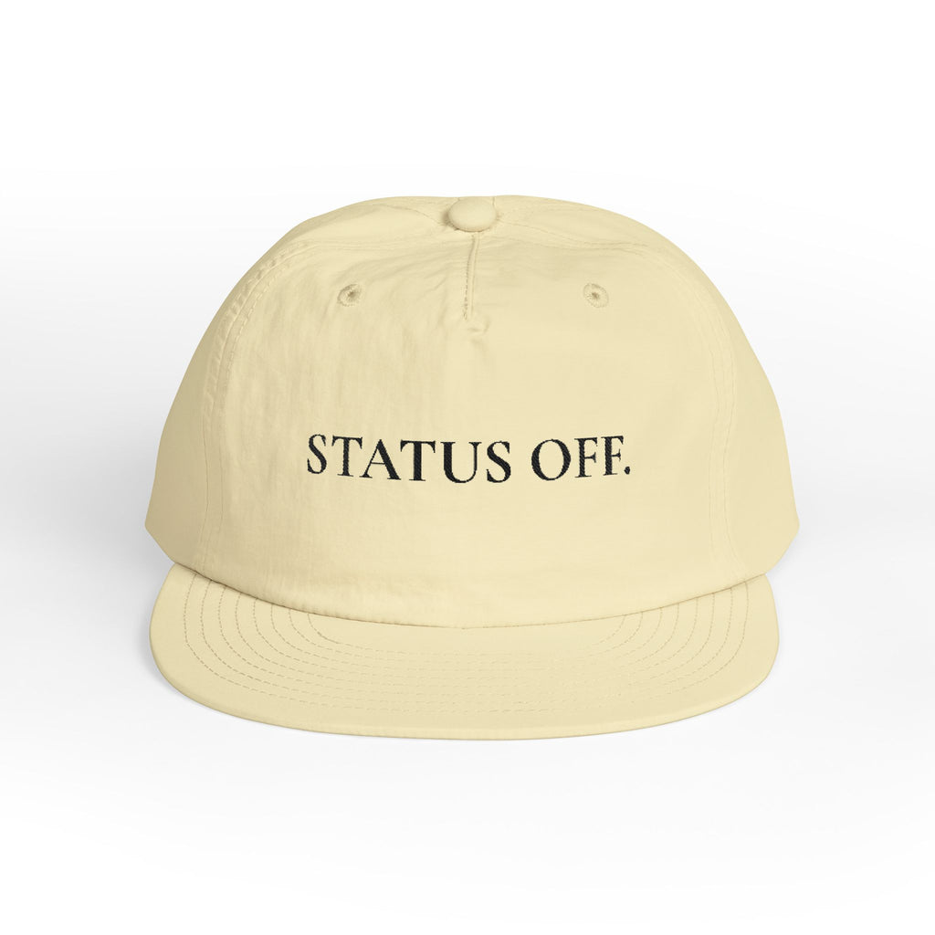 Casquette « Off Duty Surf » décontractée blanche brodée, style « dad hat » pour la plage et les vacances