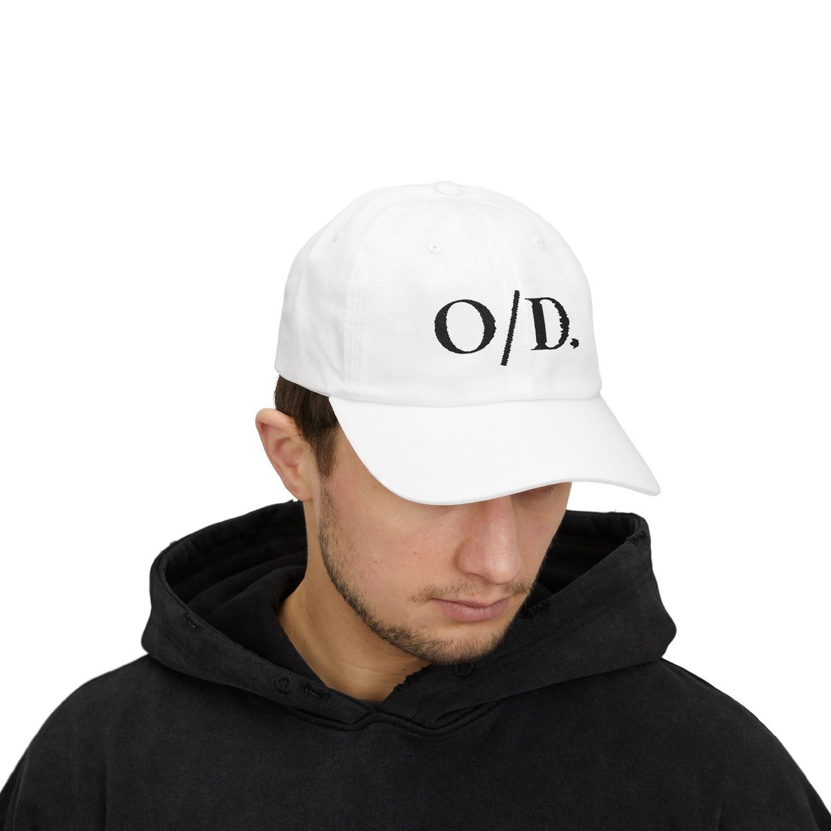 "O/D." Logo Dad Cap, bestickte, lässige Baseballkappe