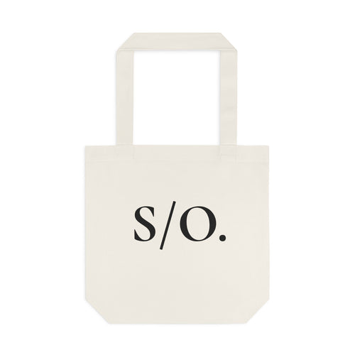 Sac fourre-tout en coton noir « O/D. »