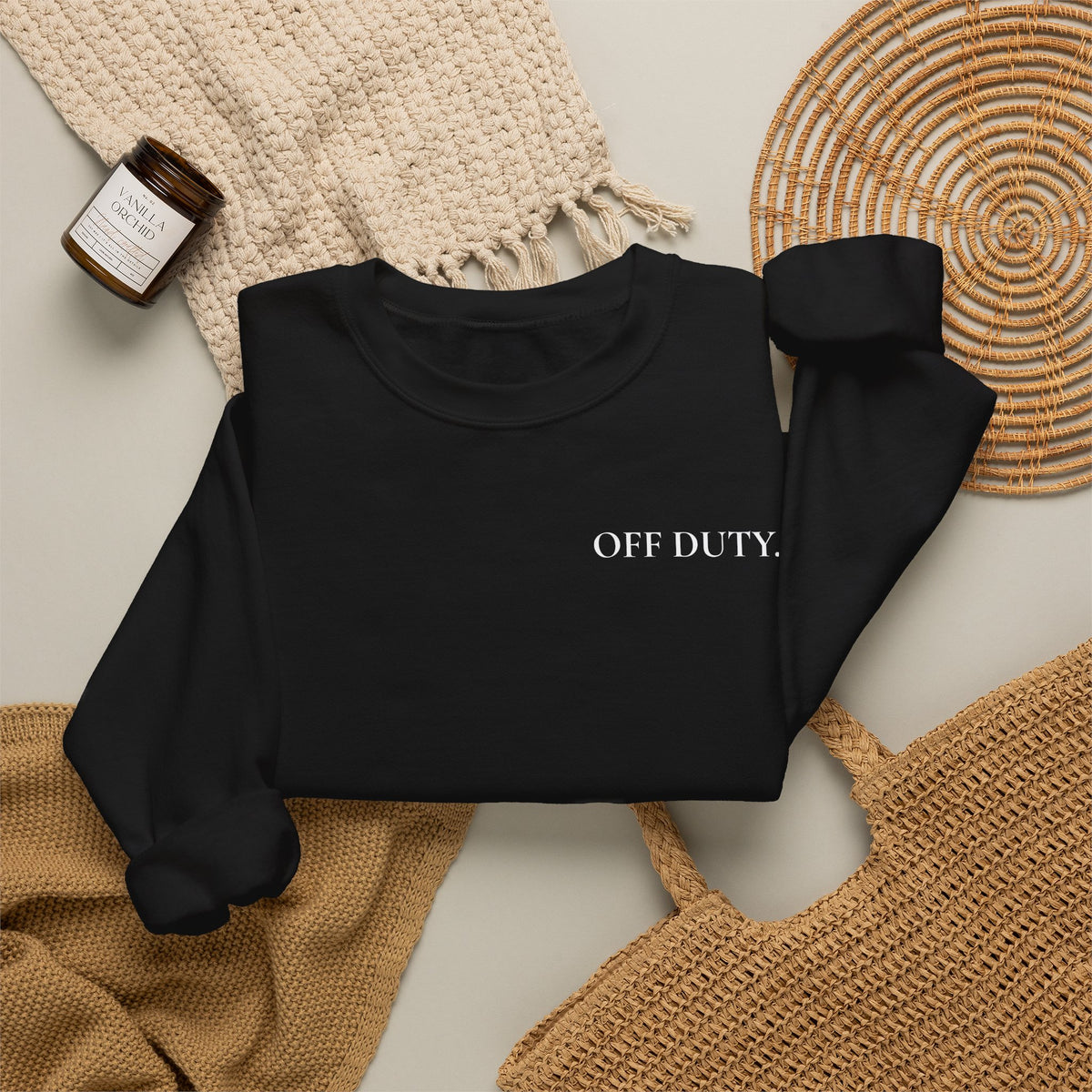 Sweat-shirt à col rond pour femme « Indisponible. Hors de portée. »