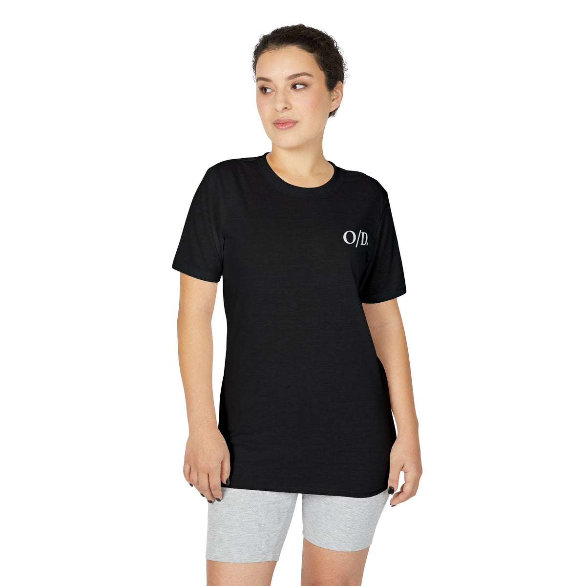 Camiseta de alto rendimiento con logotipo en el pecho para mujer O/D