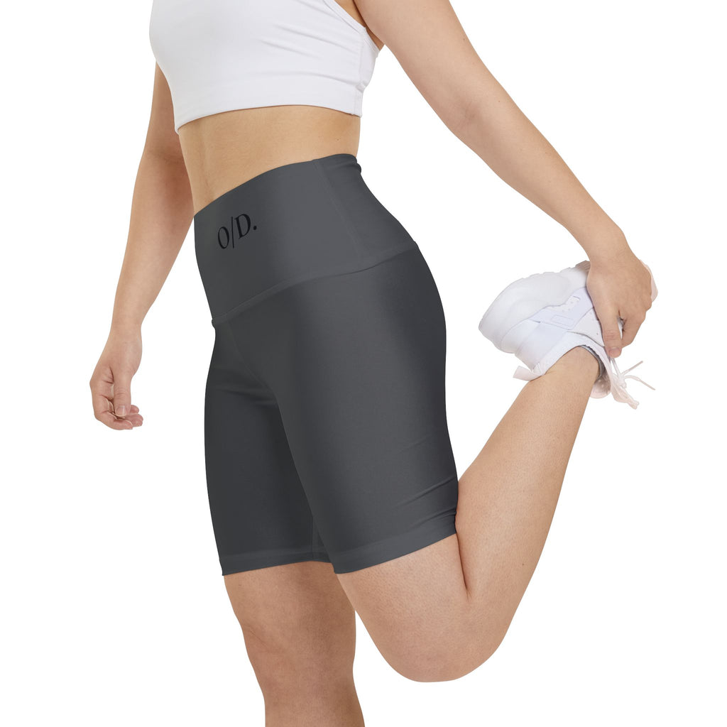 Women's Performance Workout Shorts — O/D. Logo Athletic Biker Shorts