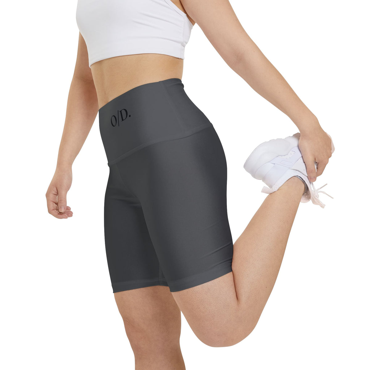 Women's Performance Workout Shorts — O/D. Logo Athletic Biker Shorts