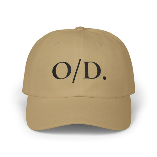 "O/D." Logo Dad Cap, bestickte, lässige Baseballkappe