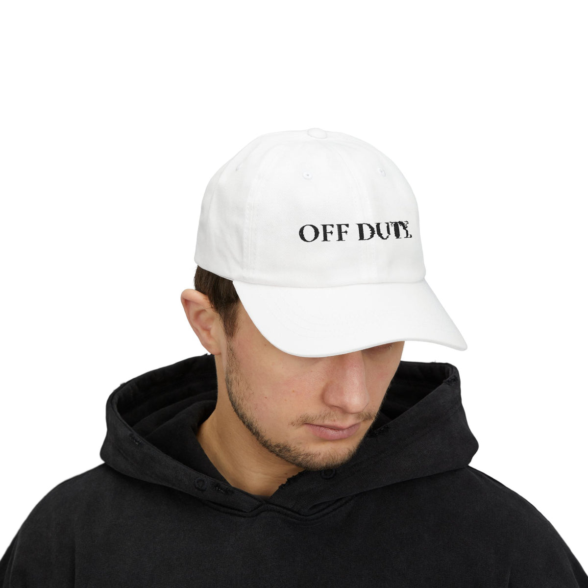 Dad Cap "OFF DUTY." Bestickte, lässige Baseballkappe