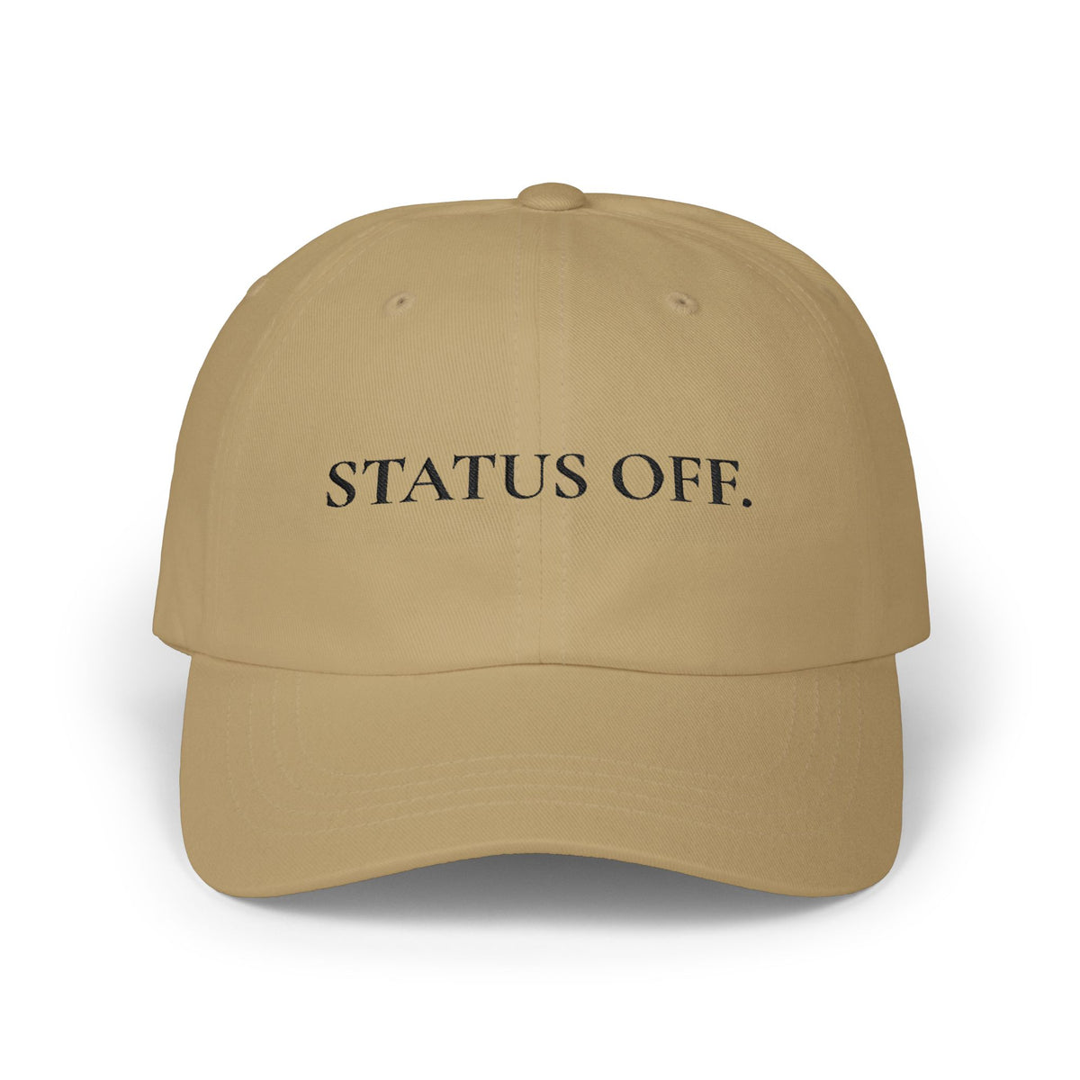 Dad Cap "OFF DUTY." Bestickte, lässige Baseballkappe