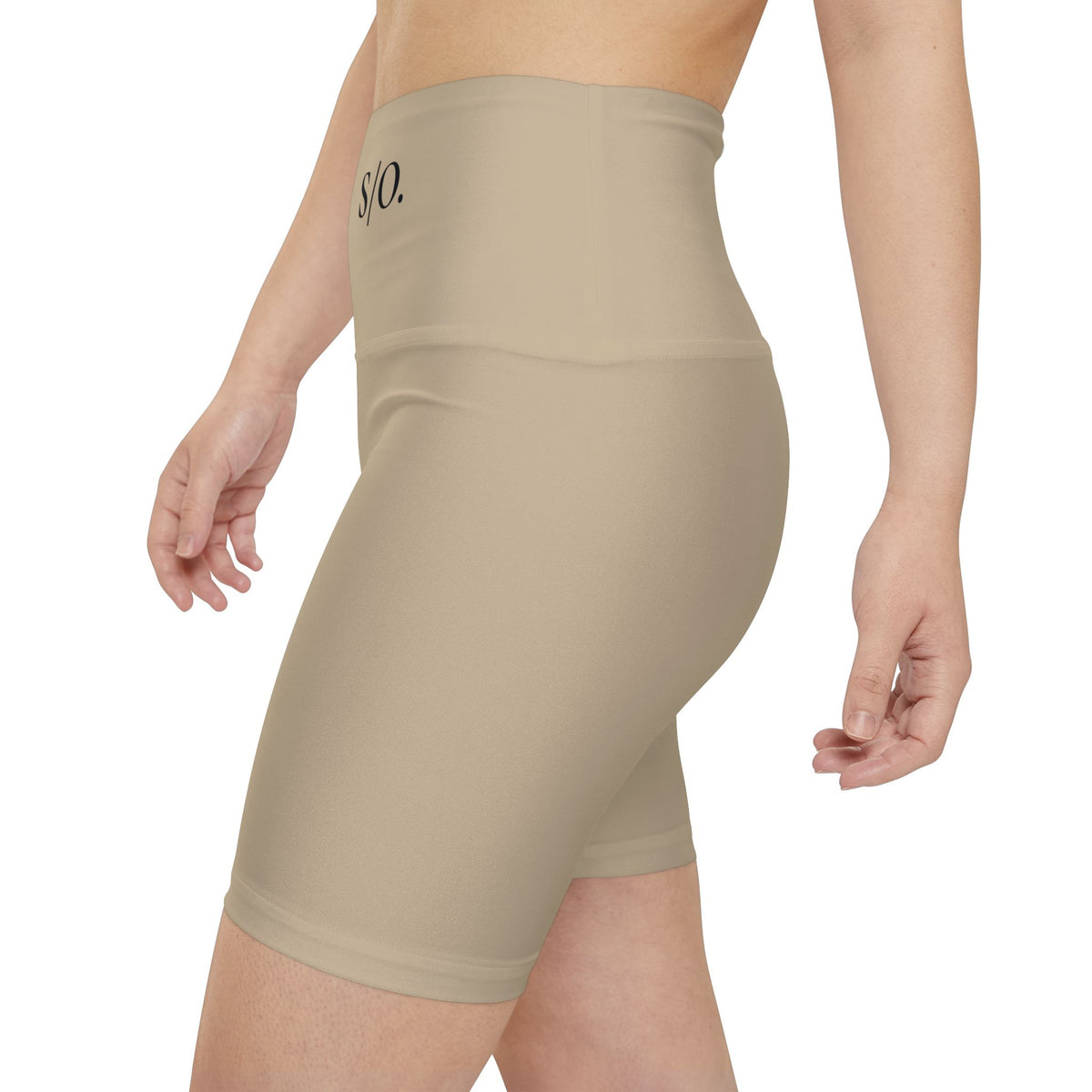O/D. High-Waist Damen-Workout-Shorts – Neutrale, nahtlose Radlerhosen für Yoga & Fitness