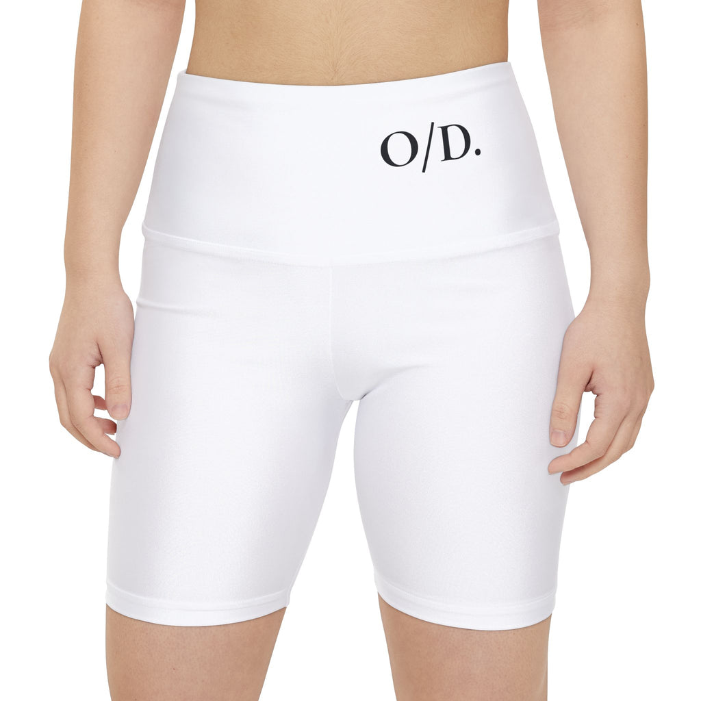 Shorts de Ciclismo Esportivo Feminino Branco O/D – Shorts Esportivos de Cintura Alta