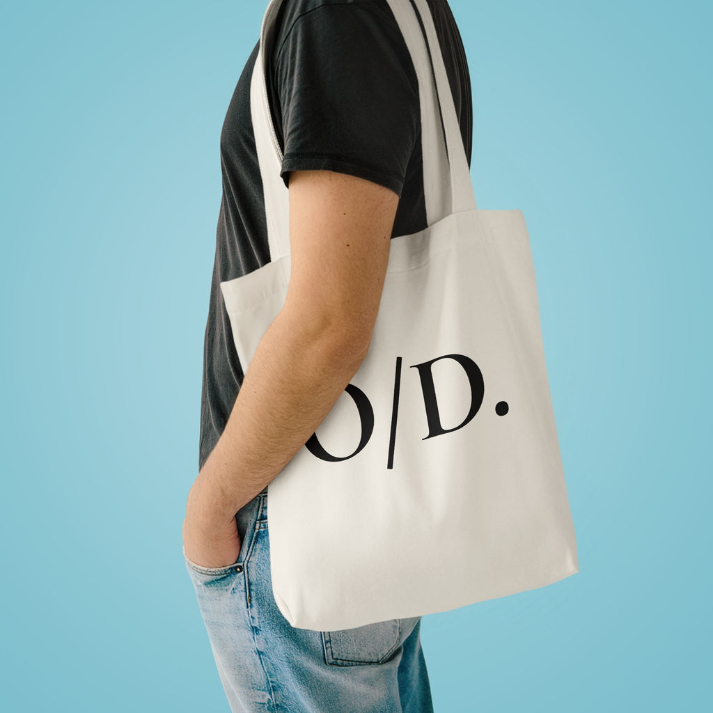 ブラックコットン トートバッグ 「O/D.」
