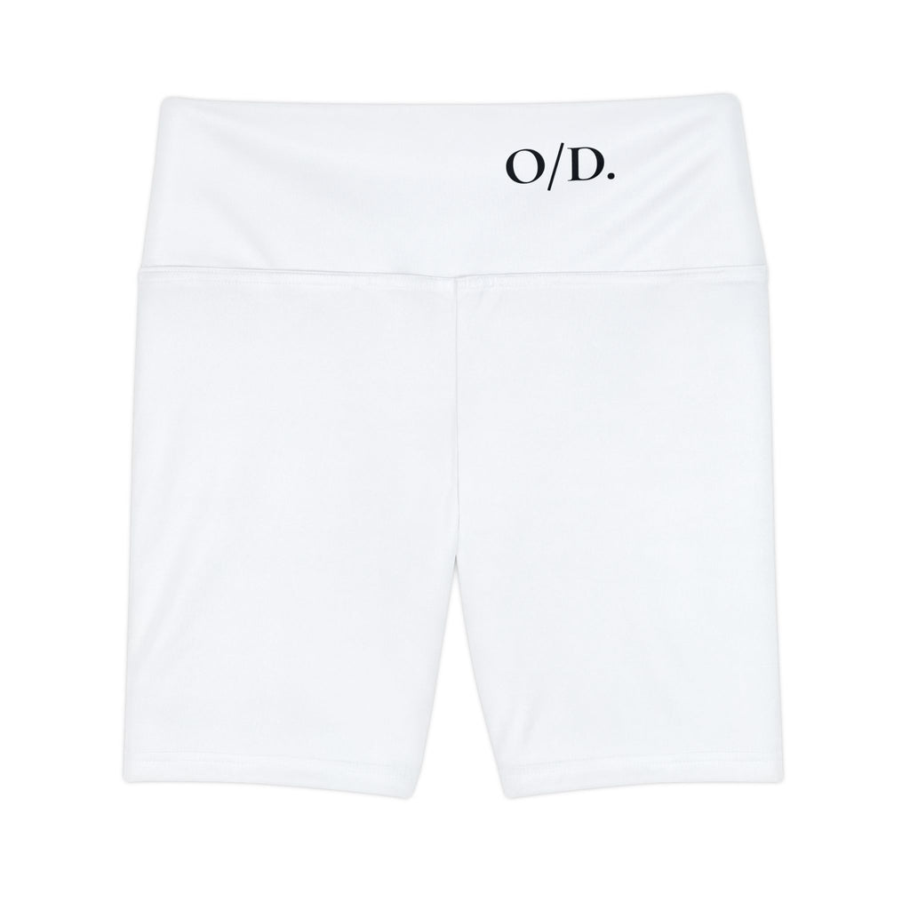 Shorts de Ciclismo Esportivo Feminino Branco O/D – Shorts Esportivos de Cintura Alta