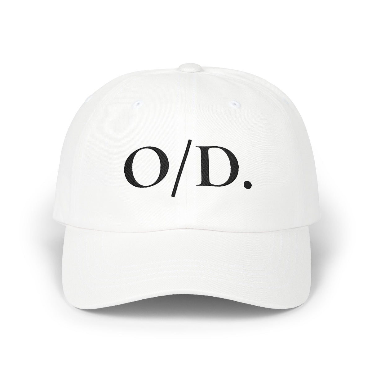 "O/D." Logo Dad Cap, bestickte, lässige Baseballkappe