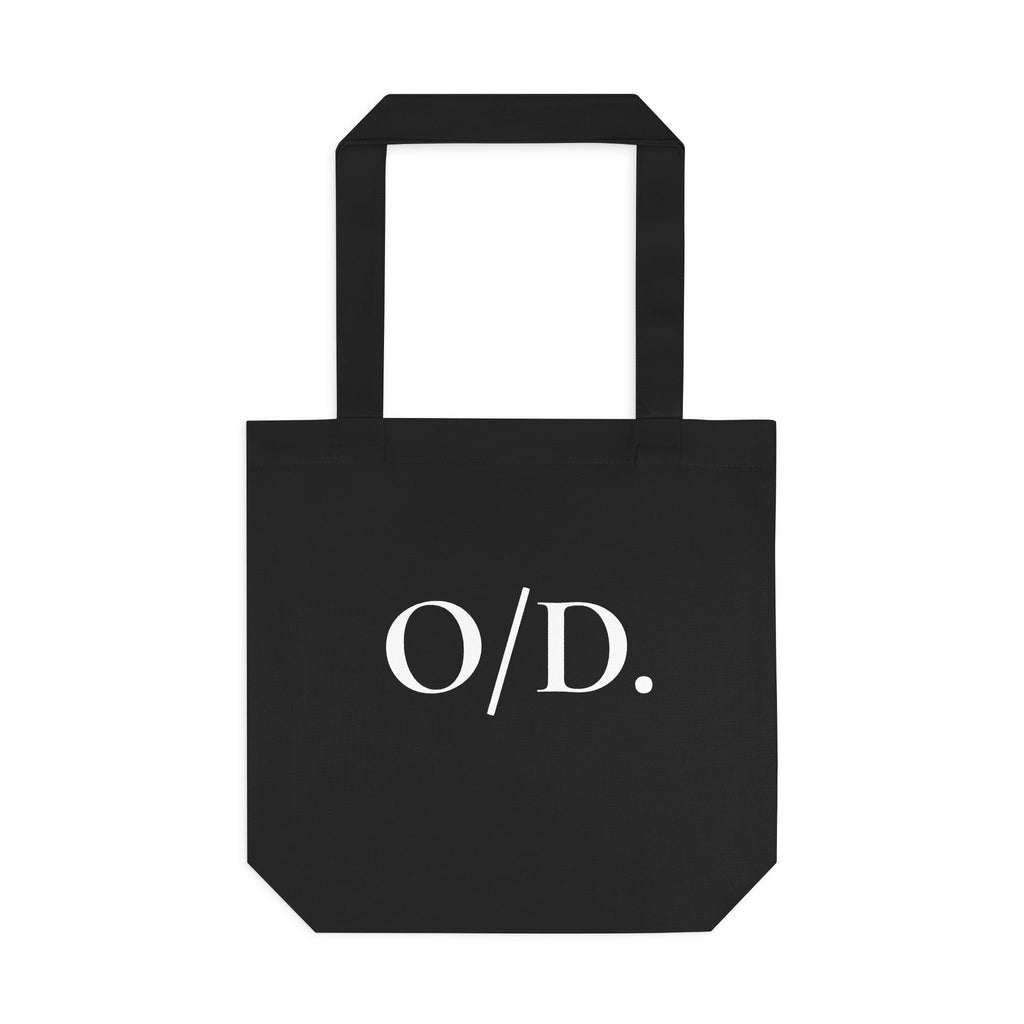 ブラックコットン トートバッグ 「O/D.」