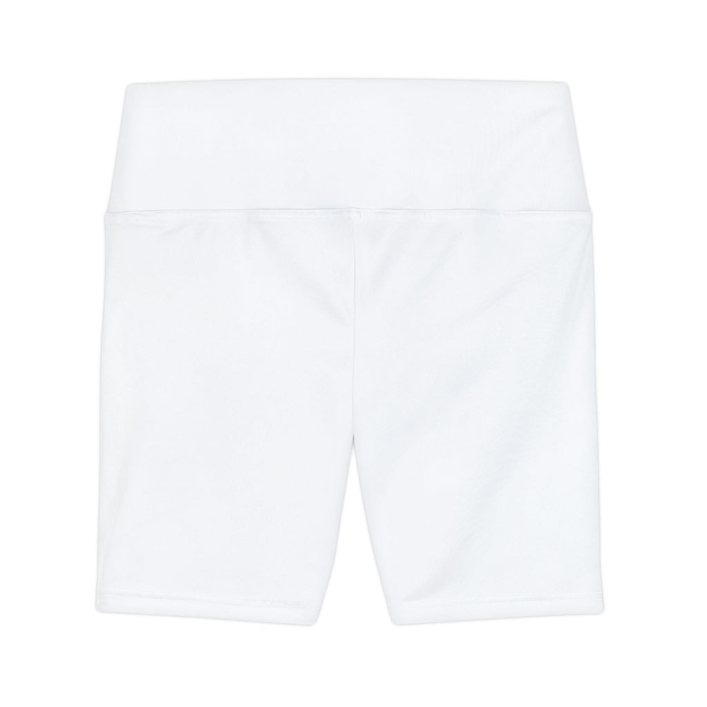 Shorts de Ciclismo Esportivo Feminino Branco O/D – Shorts Esportivos de Cintura Alta