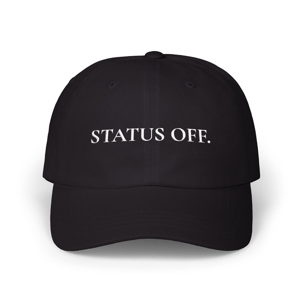 Black Dad Cap "STATUS OFF." Embroidered