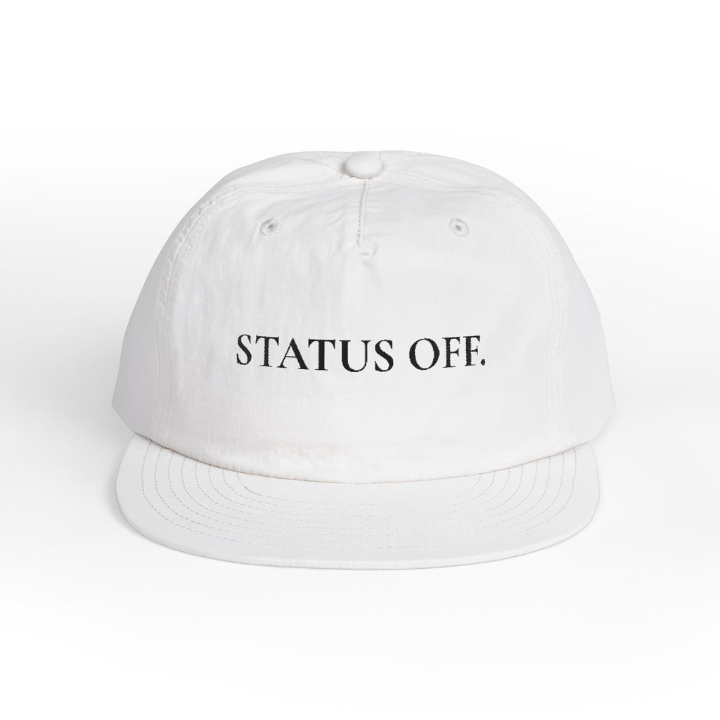 Casquette « Off Duty Surf » décontractée blanche brodée, style « dad hat » pour la plage et les vacances