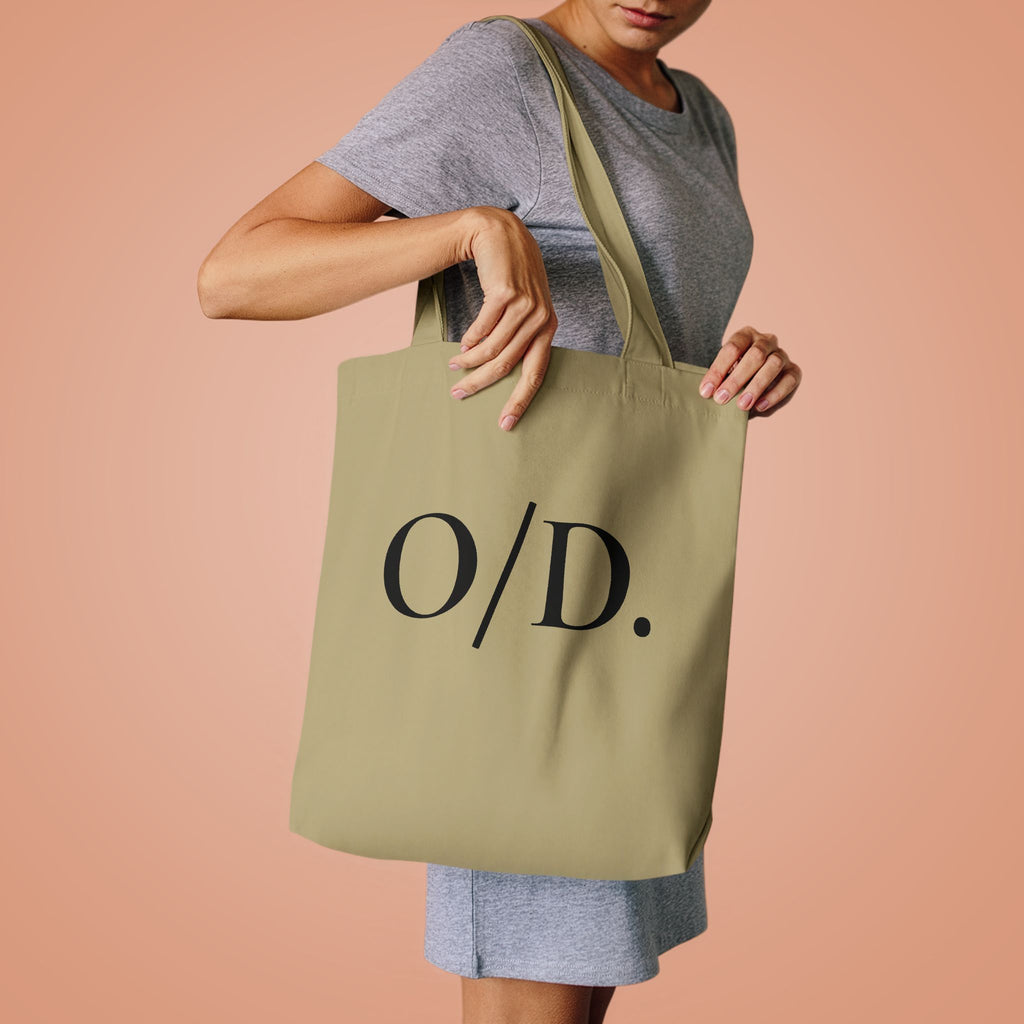 ブラックコットン トートバッグ 「O/D.」