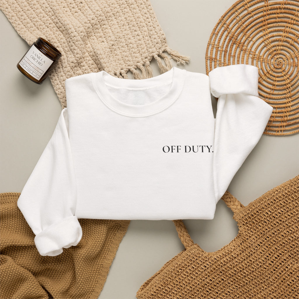 Sweat-shirt à col rond pour femme « Indisponible. Hors de portée. »