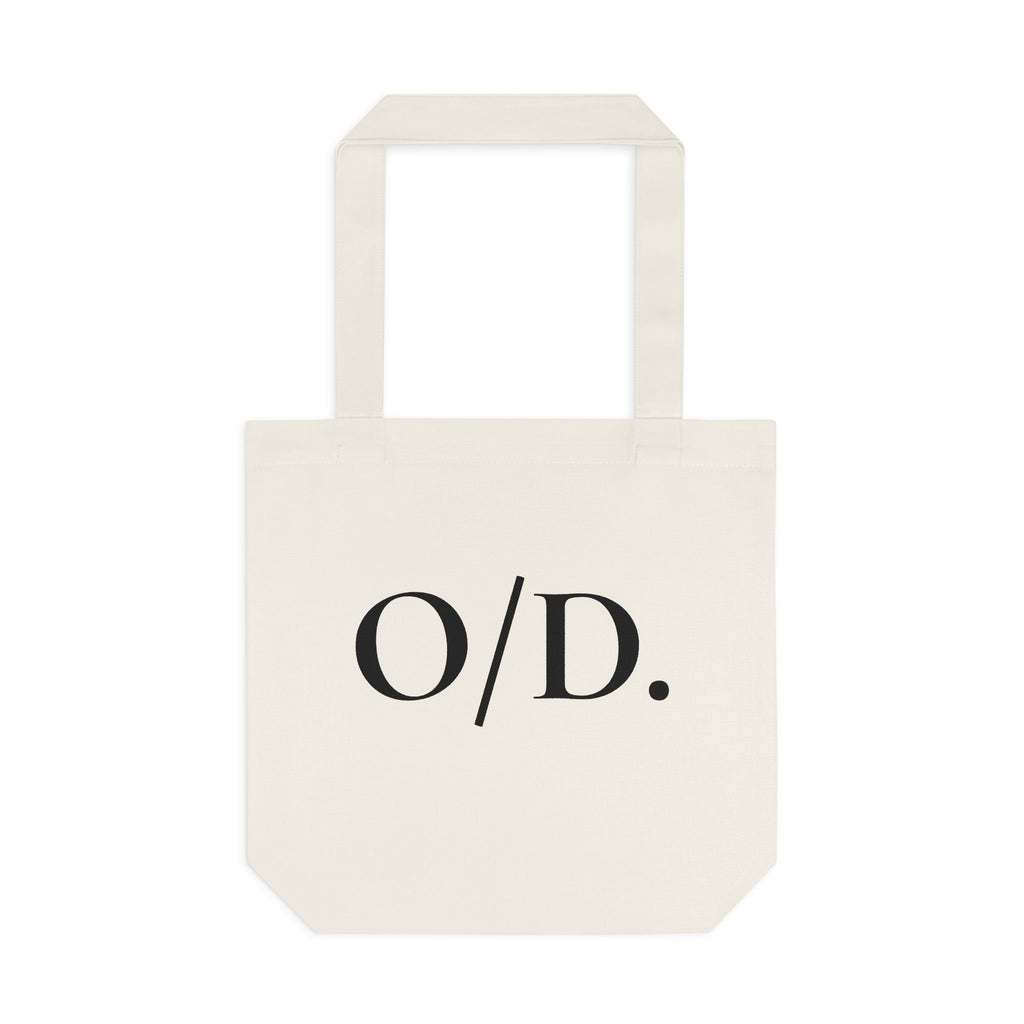 ブラックコットン トートバッグ 「O/D.」