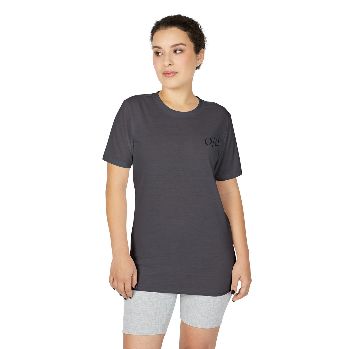 Camiseta de alto rendimiento con logotipo en el pecho para mujer O/D