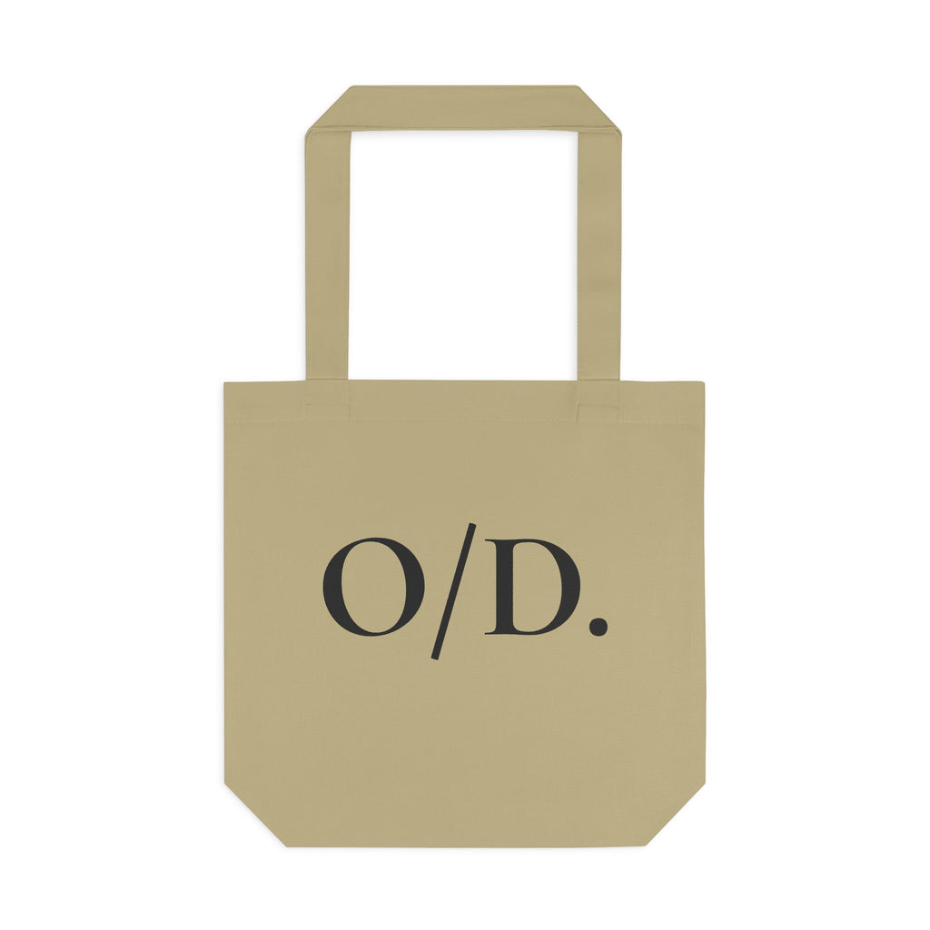 ブラックコットン トートバッグ 「O/D.」