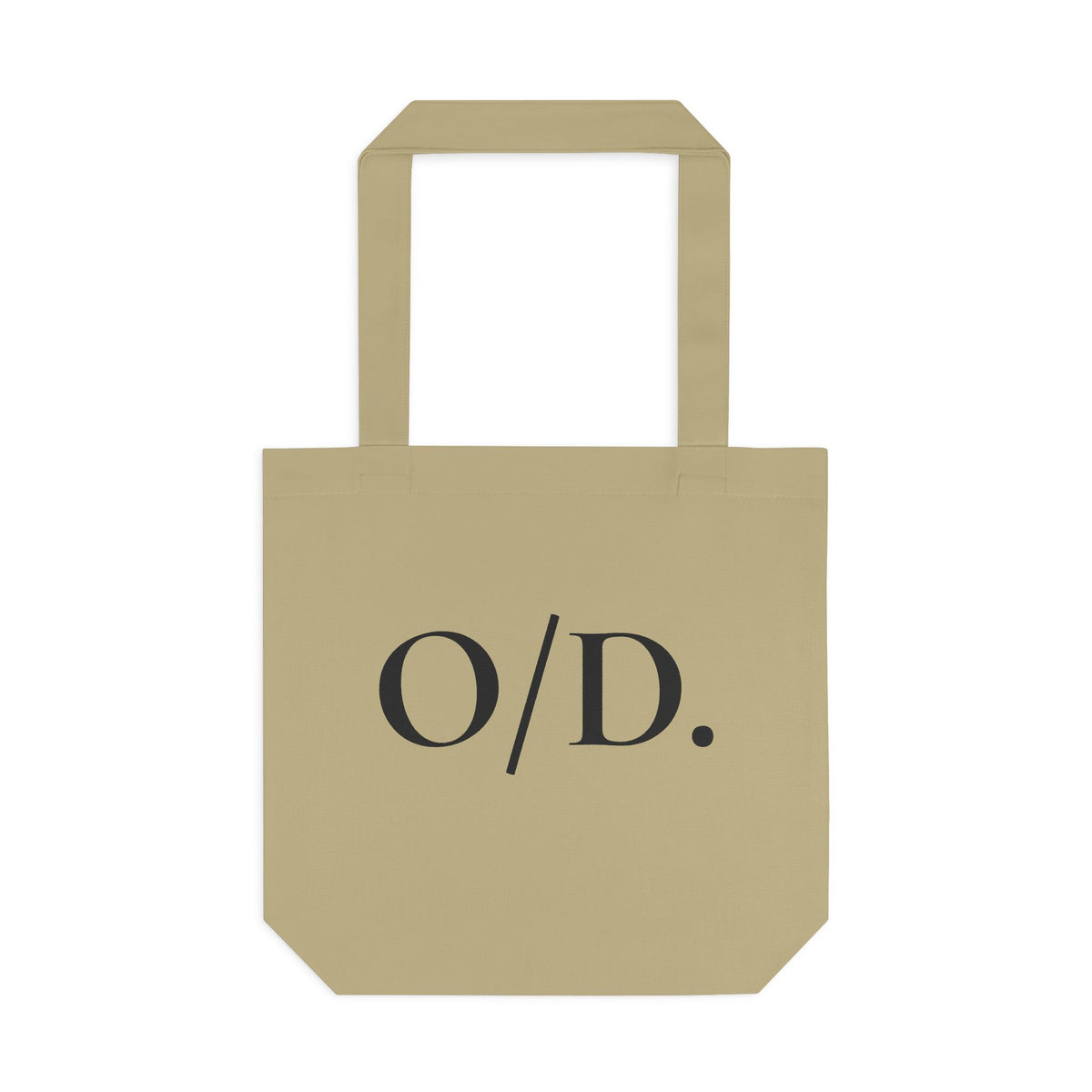 Schwarze Baumwolltragetasche "O/D."